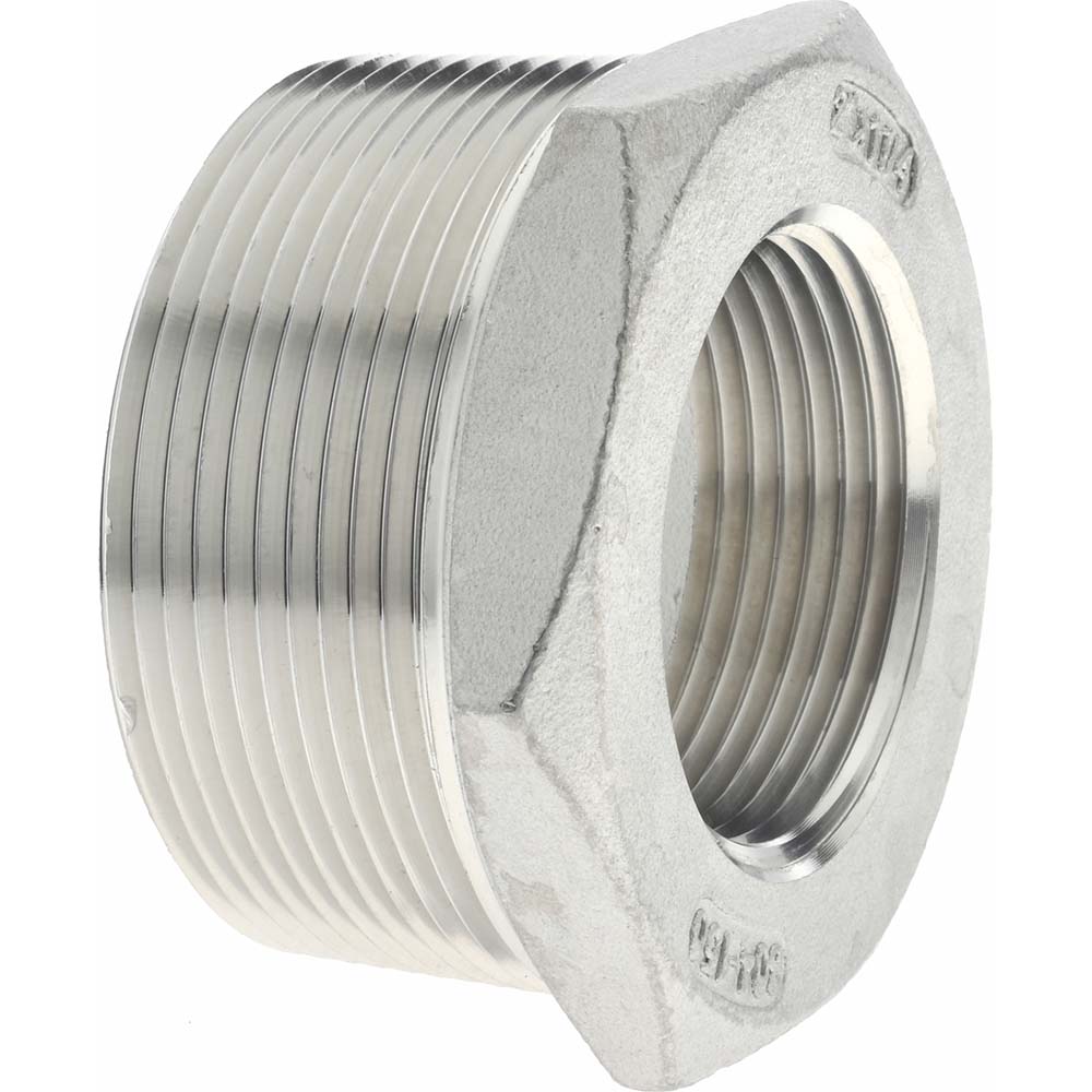 Value Collection Stainless Steel Pipe Nipple: 1-1/2" Pipe, Grade 304 & 304L - 4BN11/2*5