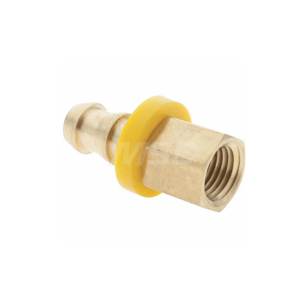 Value Collection Barbed Push-On Hose Female Connector: 1/4" NPTF, Brass - 2751002030