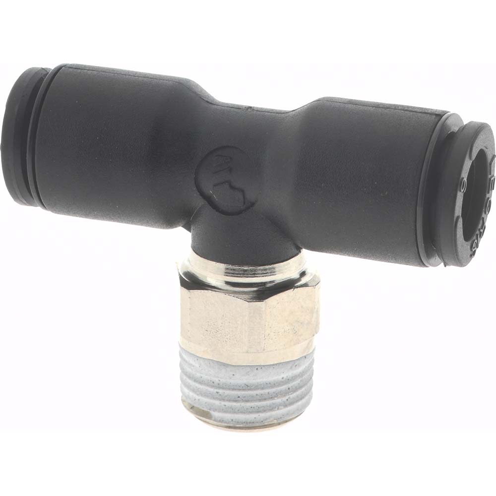 Legris Push-to-Connect Tube x MNPT Fitting: Male Branch Tee, NPT - 3108 06 14