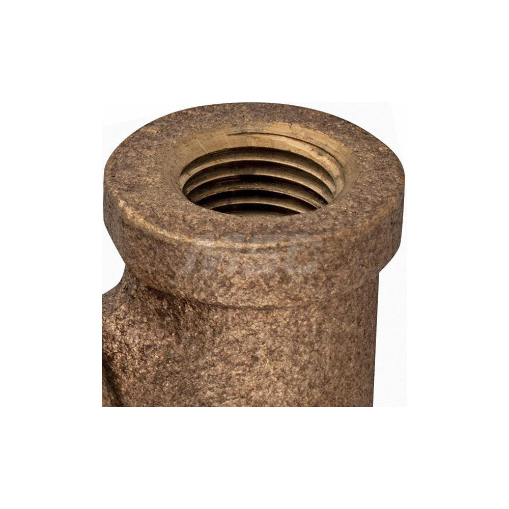 Merit Brass Brass Pipe Tee: 1/8" Fitting, Threaded, FNPT x FNPT x FNPT, Class 125, Lead Free - XNL106-02