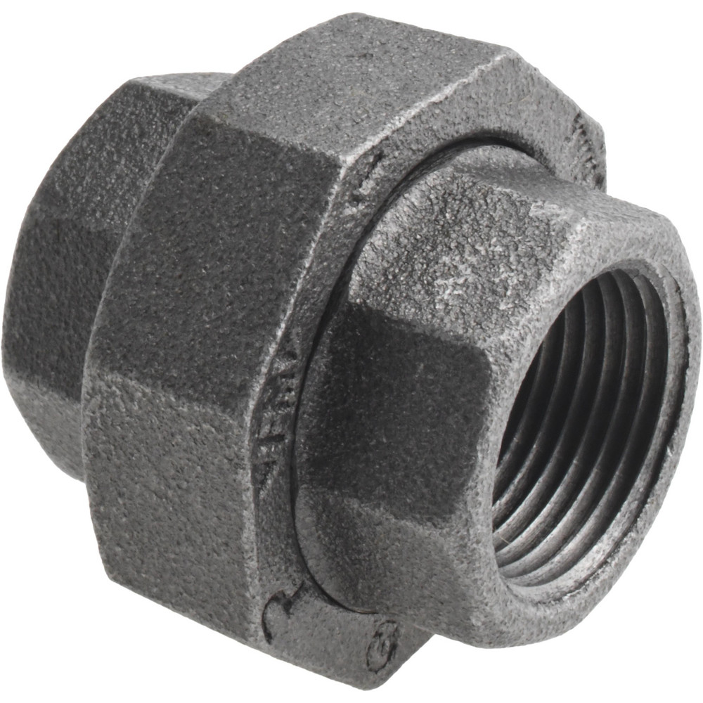 Anvil Black Pipe Fittings: Union, 1", Threaded, Malleable Iron - 0312822703