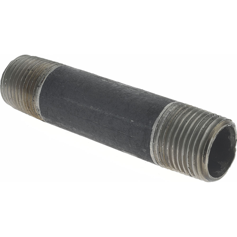 Value Collection Black Pipe Nipple: 1/2" Dia x 3-1/2" Long, Schedule 40 - NB04035