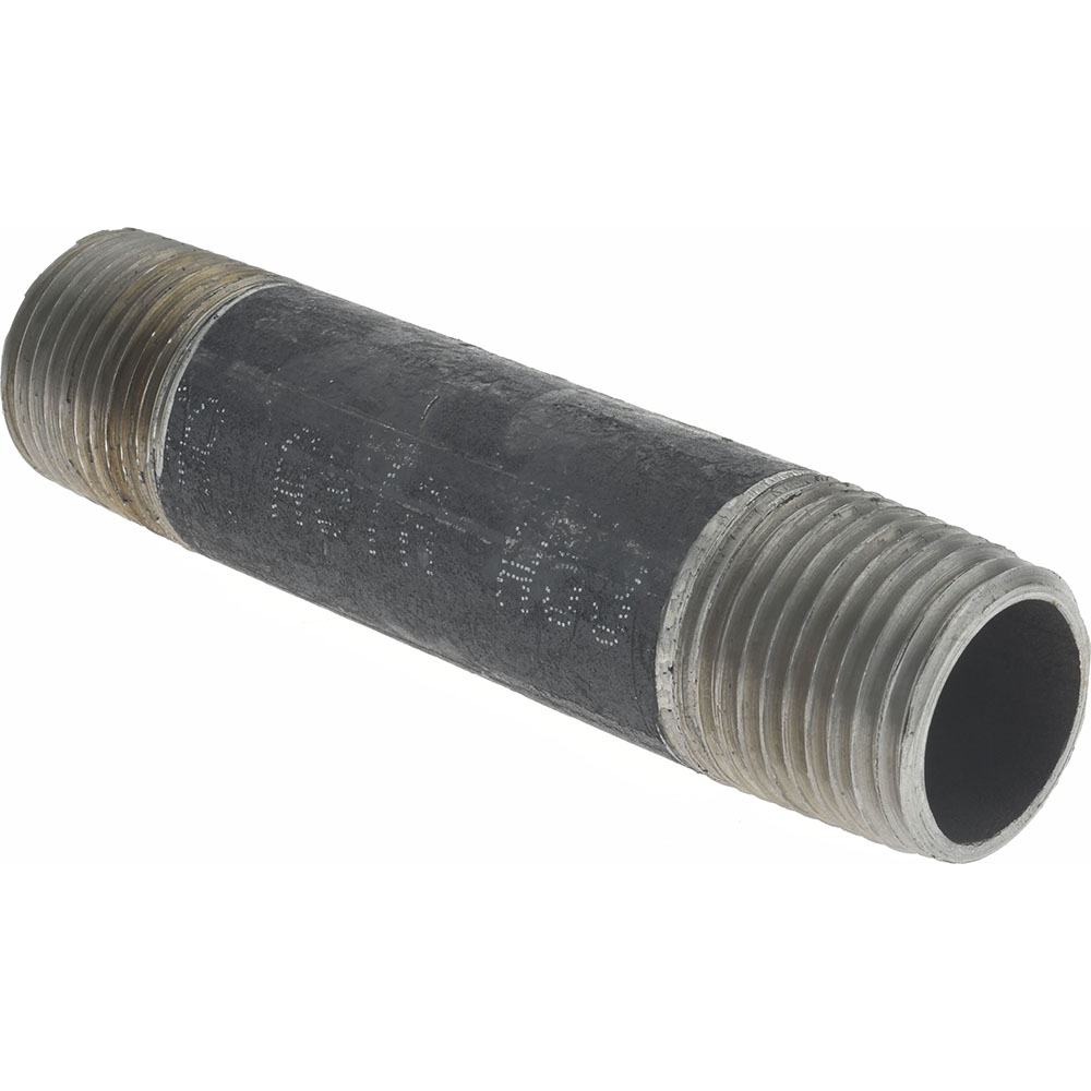Value Collection Black Pipe Nipple: 1/2" Dia x 3-1/2" Long, Schedule 40 - NB04035