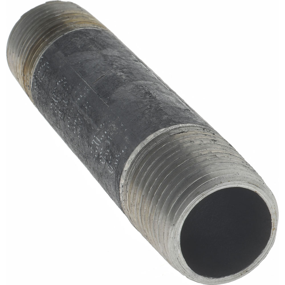 Value Collection Black Pipe Nipple: 1/2" Dia x 3-1/2" Long, Schedule 40 - NB04035