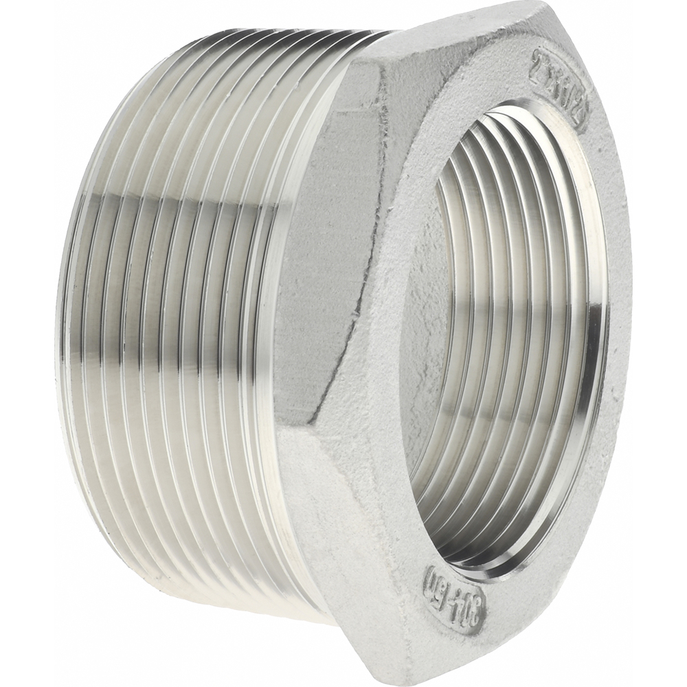Value Collection Pipe Hex Bushing: 2 x 1-1/2", 316 Stainless Steel - 6HB2*11/2