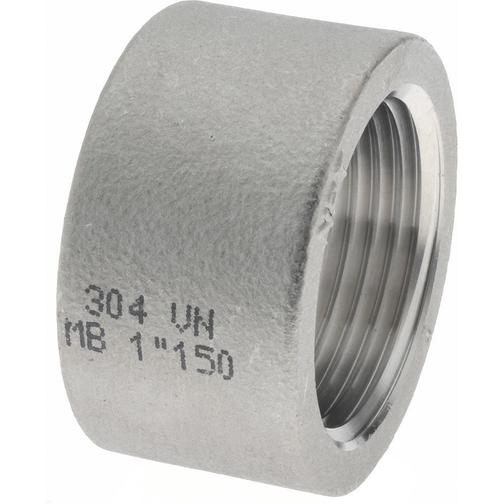 Merit Brass Pipe Half Coupling: 1", 304 & 304L Stainless Steel - 3411HD-16