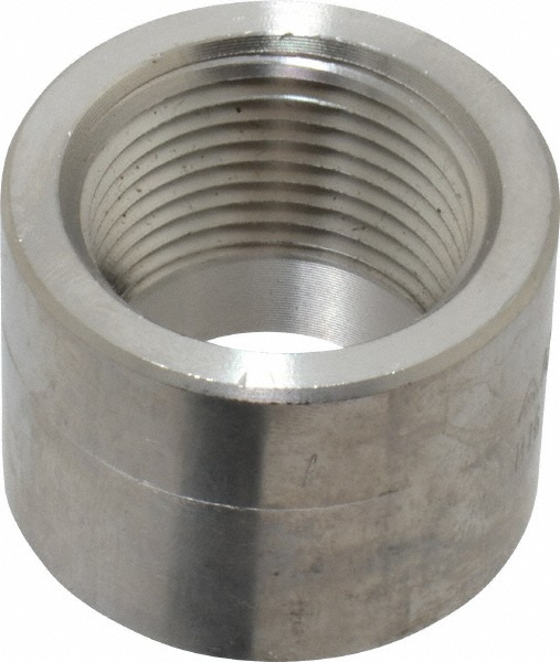 Merit Brass Pipe Half Coupling: 1", 304 & 304L Stainless Steel - 3411HD-16