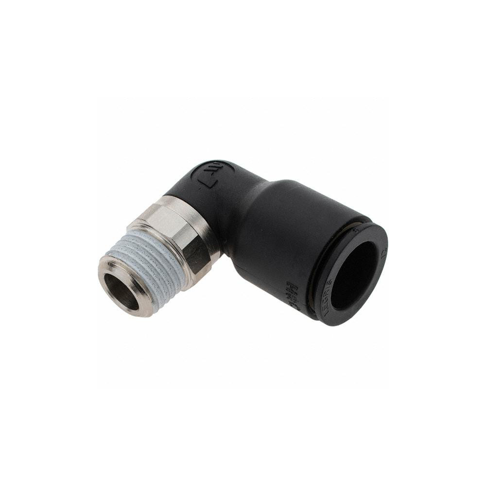 Parker Push-to-Connect Tube x Male BSPT Fitting: 90 Deg Elbow, BSPT - LG1036