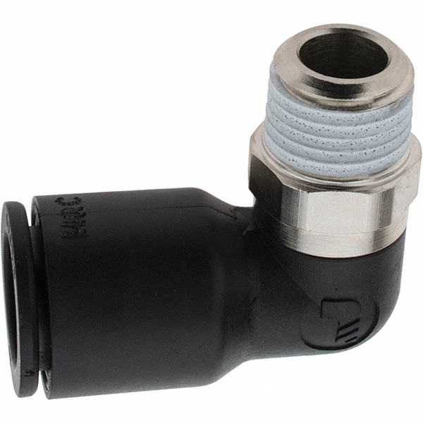 Parker Push-to-Connect Tube x Male BSPT Fitting: 90 Deg Elbow, BSPT - LG1036