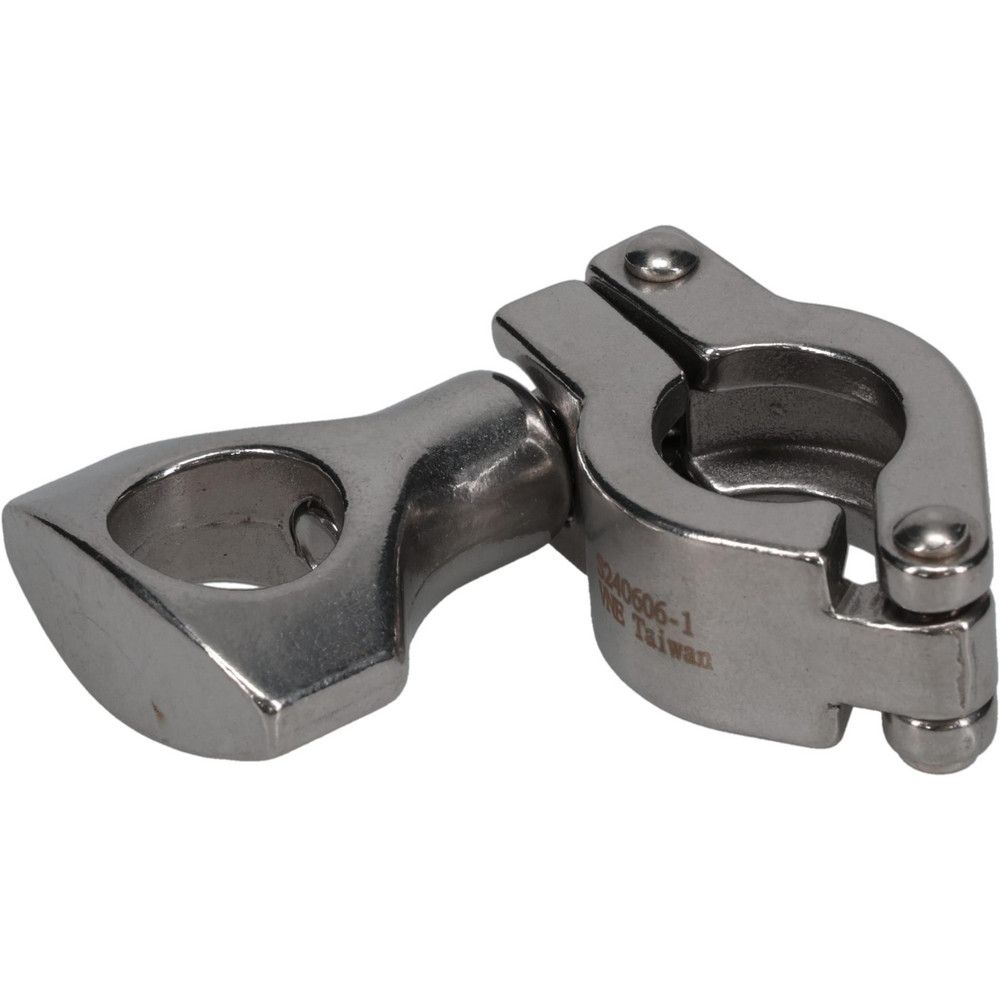 VNE Sanitary Stainless Steel Pipe Clamp with Holed Wing Nut: 1-1/2", Clamp Connection - 13MHHM1.5-H