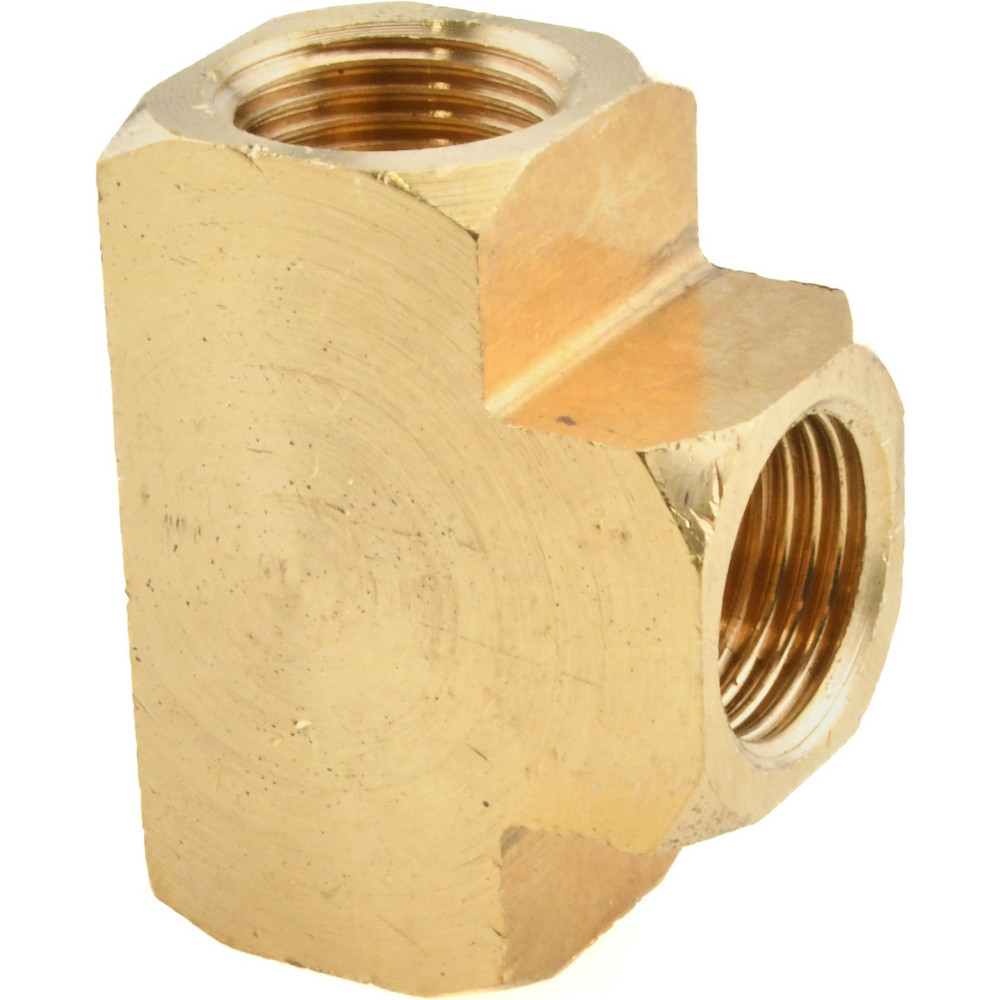 CerroBrass Industrial Pipe Female Tee: 3/8" Female Thread, FNPTF - 28028