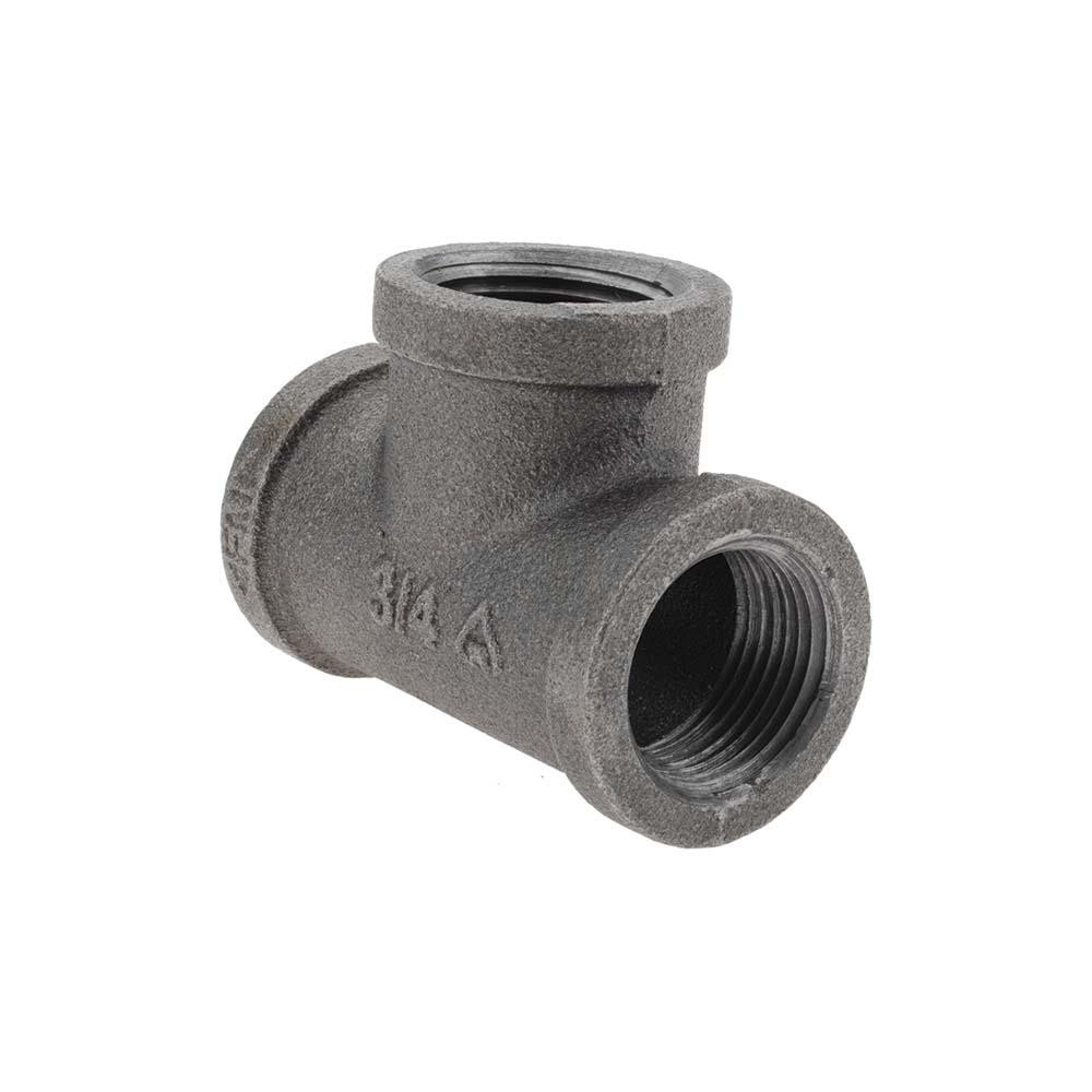 Value Collection Black Pipe Fittings: Tee, 3/4", Threaded, Malleable Iron - B-TEE07-DUP