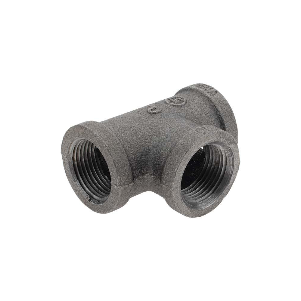 Value Collection Black Pipe Fittings: Tee, 3/4", Threaded, Malleable Iron - B-TEE07-DUP