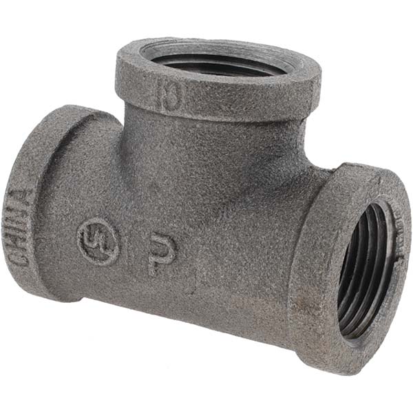 Value Collection Black Pipe Fittings: Tee, 3/4", Threaded, Malleable Iron - B-TEE07-DUP