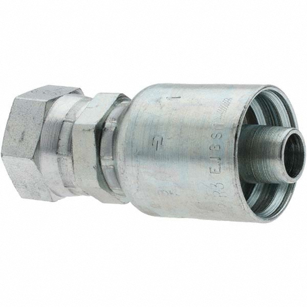 Parker Hydraulic Hose Male Rigid Fitting: 0.5" ID, 8 mm, 1/2" - 10543-8-8
