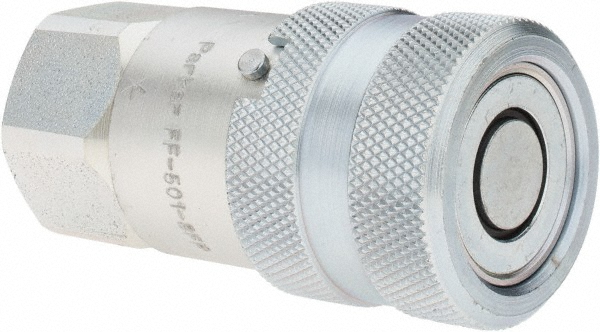 Parker Hydraulic Hose Male Rigid Fitting: 0.5" ID, 8 mm, 1/2" - 10543-8-8