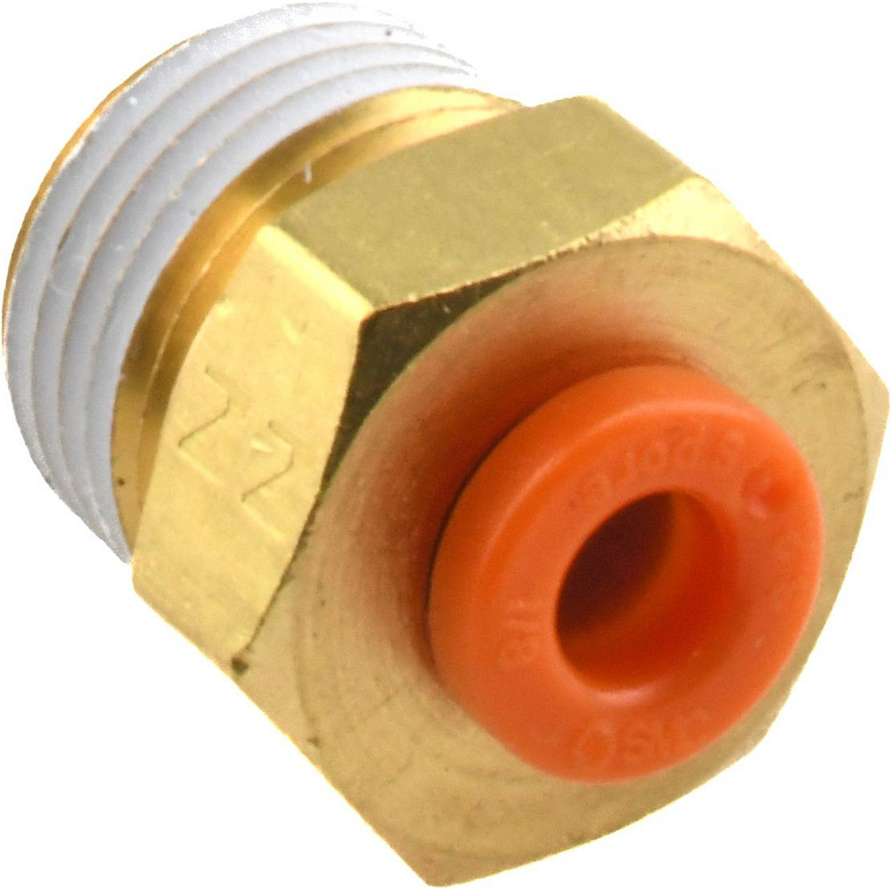 Parker Push-to-Connect Tube x MNPT Fitting: Connector, NPT, 1/8" OD - KP23826