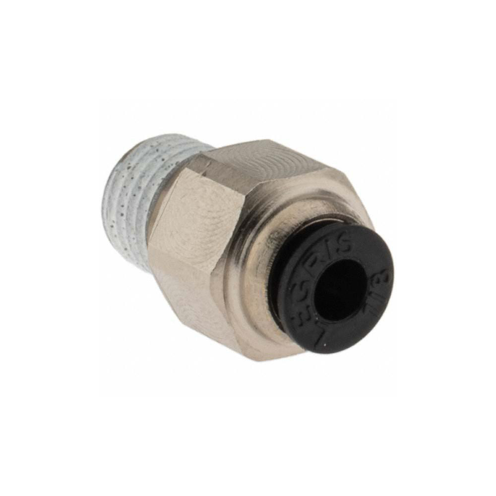Parker Push-to-Connect Tube x MNPT Fitting: Connector, NPT, 1/8" OD - KP23826