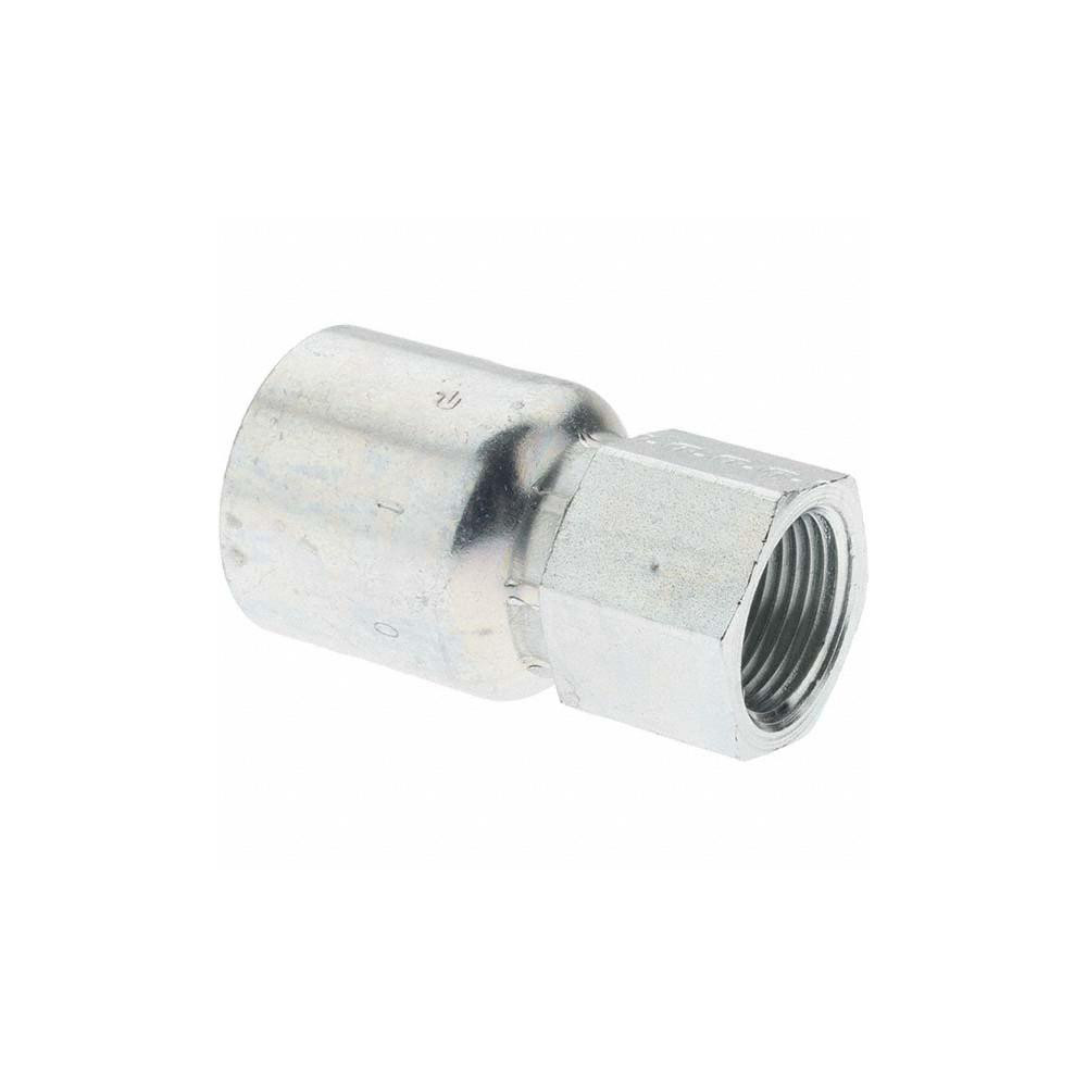 Parker Hydraulic Hose Female Pipe Rigid Fitting: 0.75" ID, 12 mm, 3/4" - KP46914