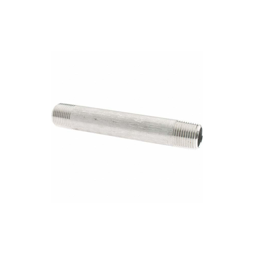 Value Collection Stainless Steel Pipe Nipple: 3/8" Pipe, Grade 304 & 304L - 4BN3/8*4