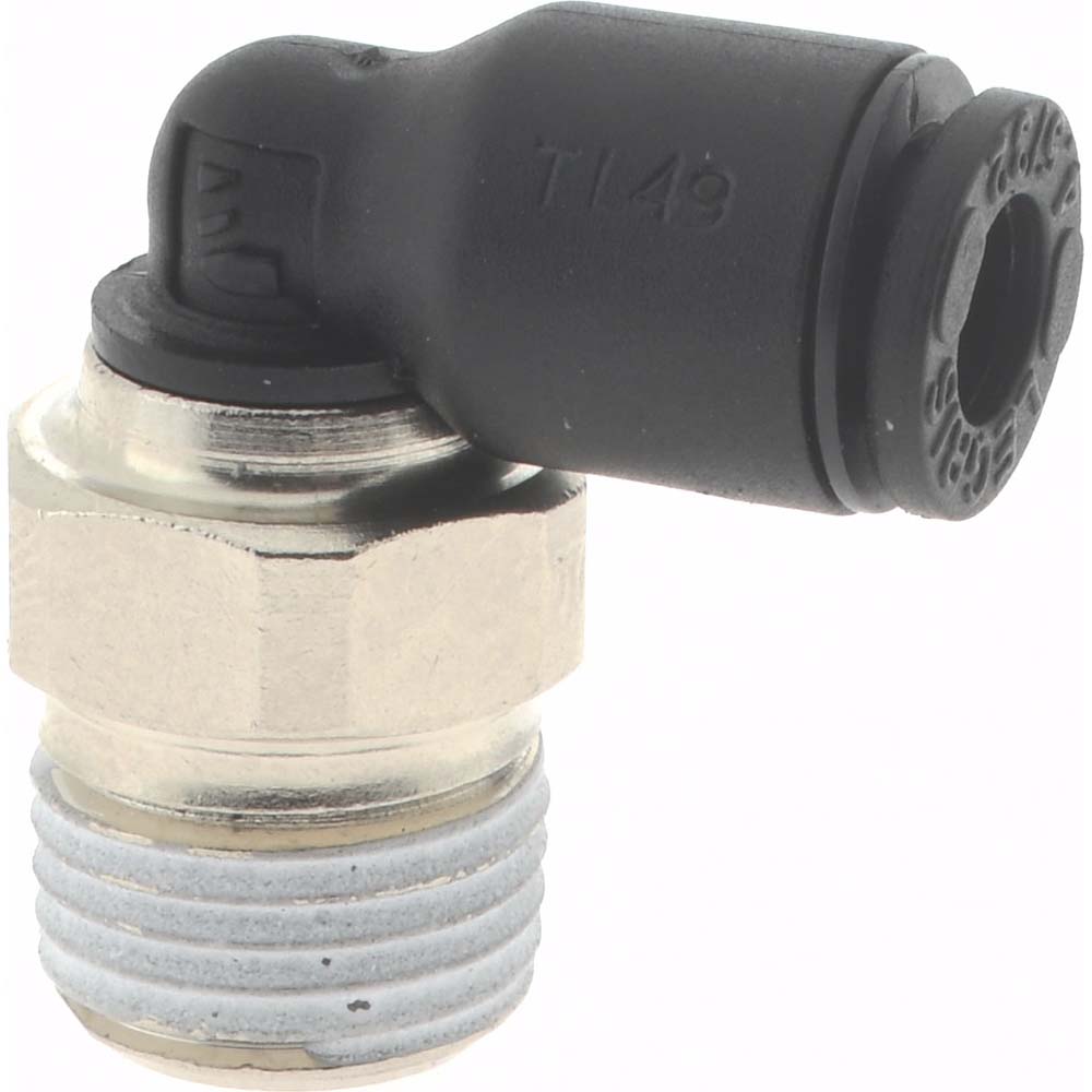 Legris Push-to-Connect Fitting: Male Elbow, BSPT, 3/8" OD - 3109 60 17