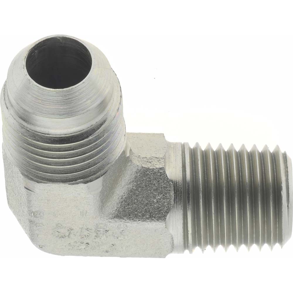 Parker Steel Flared Tube Connector: 1/4" OD, 37 deg Flared Angle - 4 FTX-S