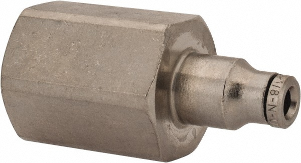 Norgren Push-to-Connect Tube x MNPT x Tube x Male Fitting: Straight, NPTF, 1/8" OD - 124260128