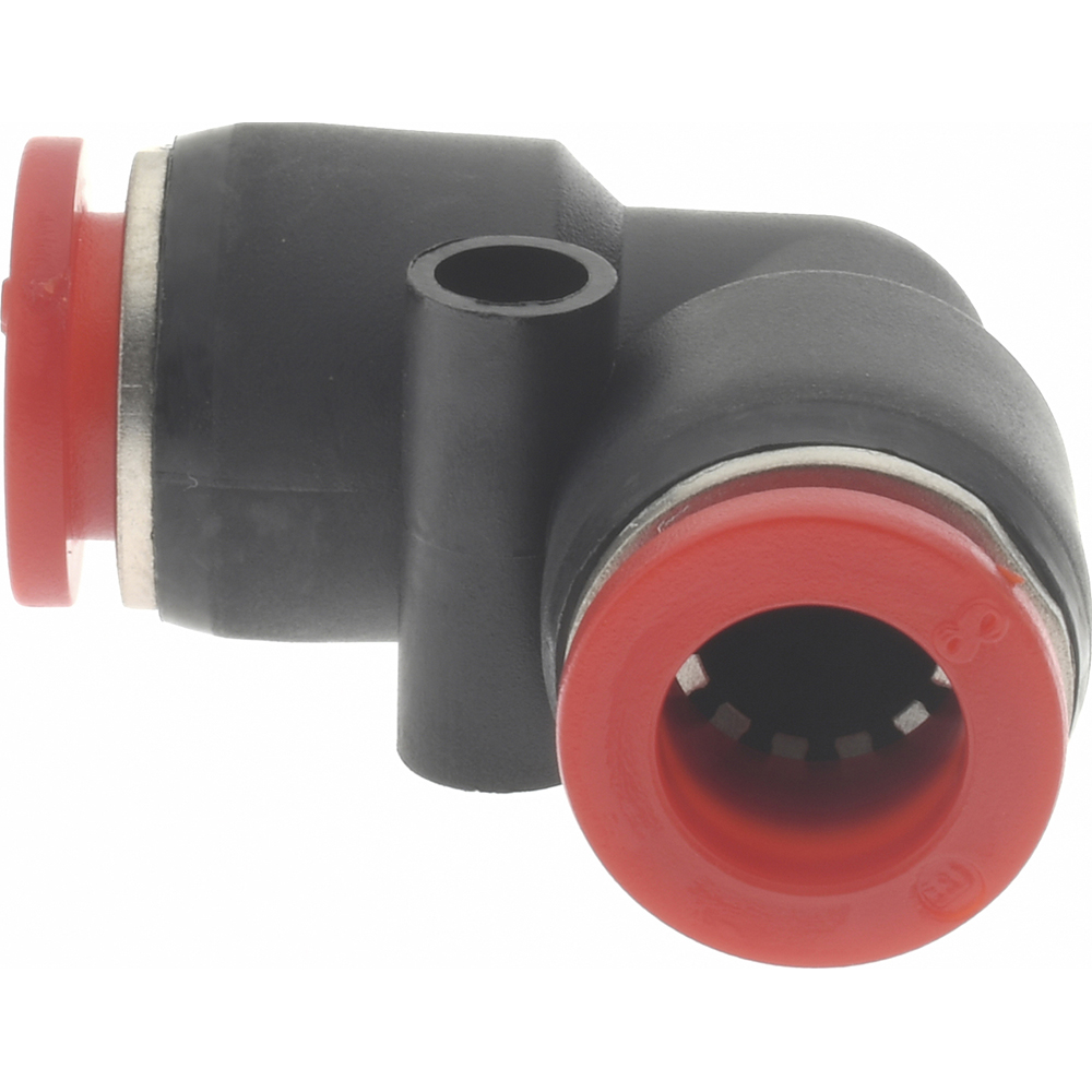 Norgren Push-to-Connect Tube x Tube Fitting: Union Elbow, 8.00 mm OD - C00400800