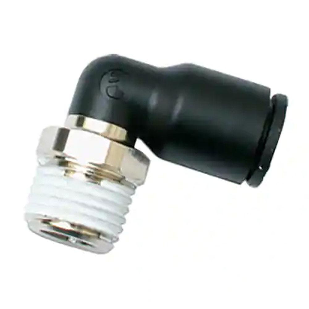 Legris Push-to-Connect Fitting: Male Elbow, BSPT, 1/2" OD - 3109 62 17