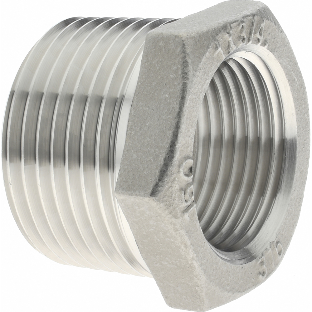 Merit Brass Pipe Bushing: 1/2 x 1/4", 316 Stainless Steel - K614-0804