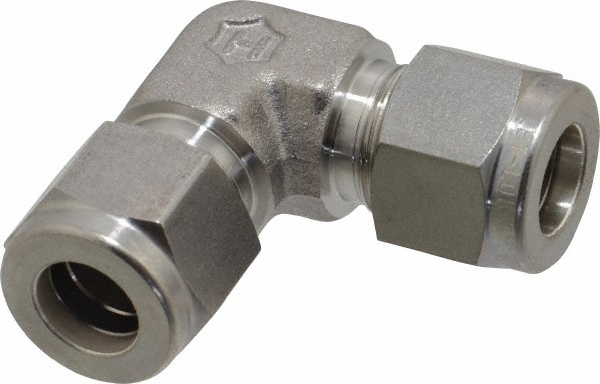 Parker Compression Tube Union: 1/4" Tube OD, Compression x Compression - 4-4 HBZ-SS