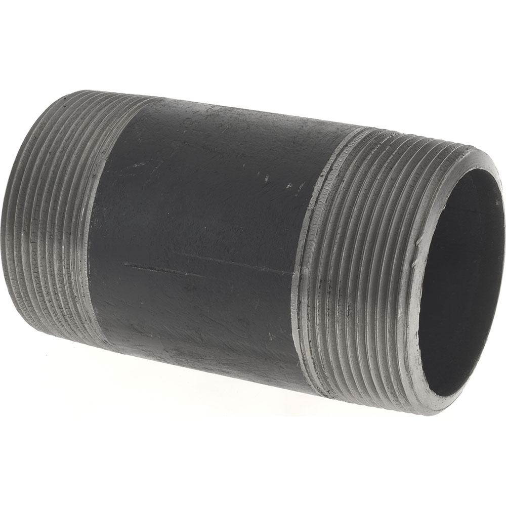 Value Collection Black Pipe Nipple: 1-1/4" Dia x 4" Long, Schedule 80 - XNBS07040