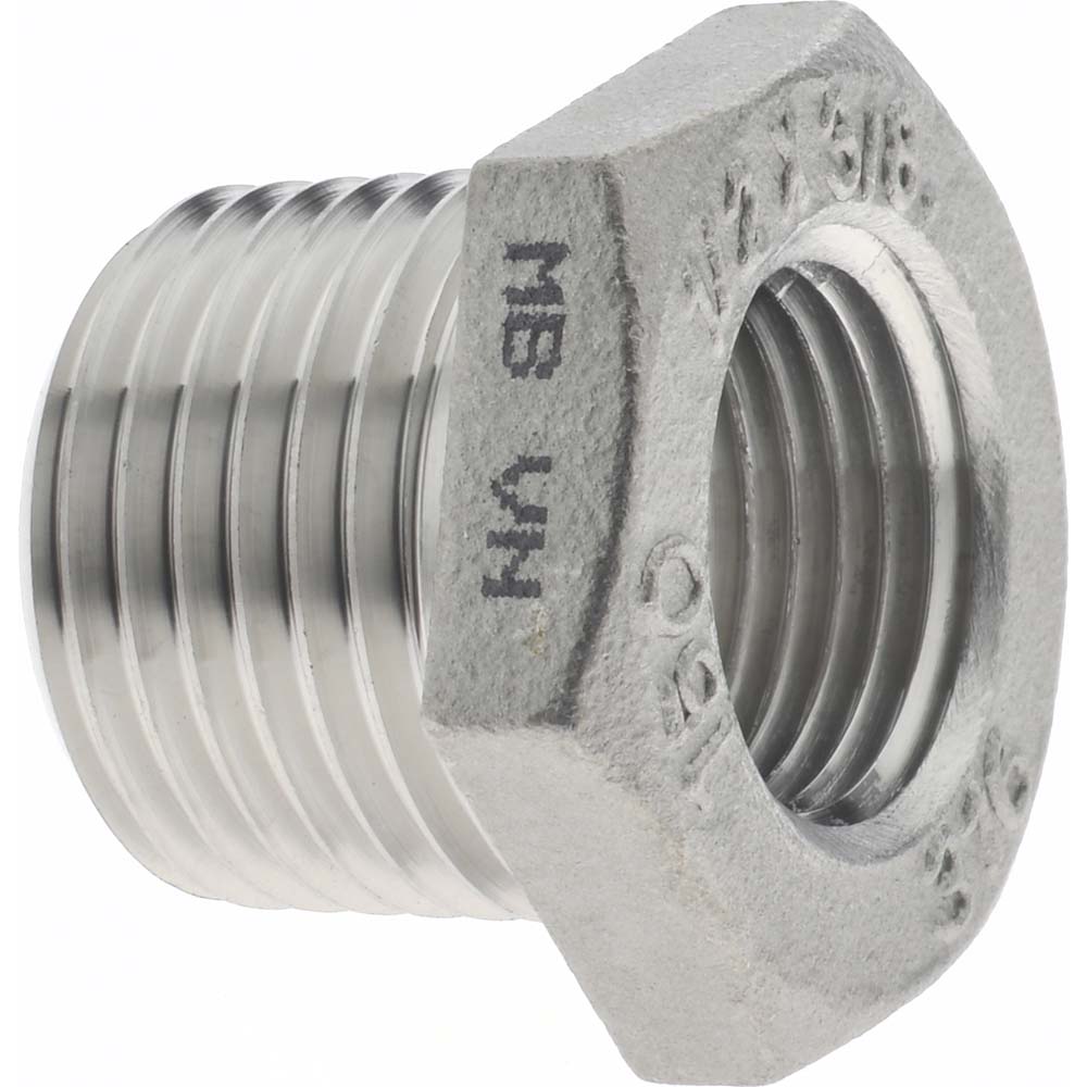 Merit Brass Pipe Bushing: 3/4 x 1/4", 316 Stainless Steel - K614-1204