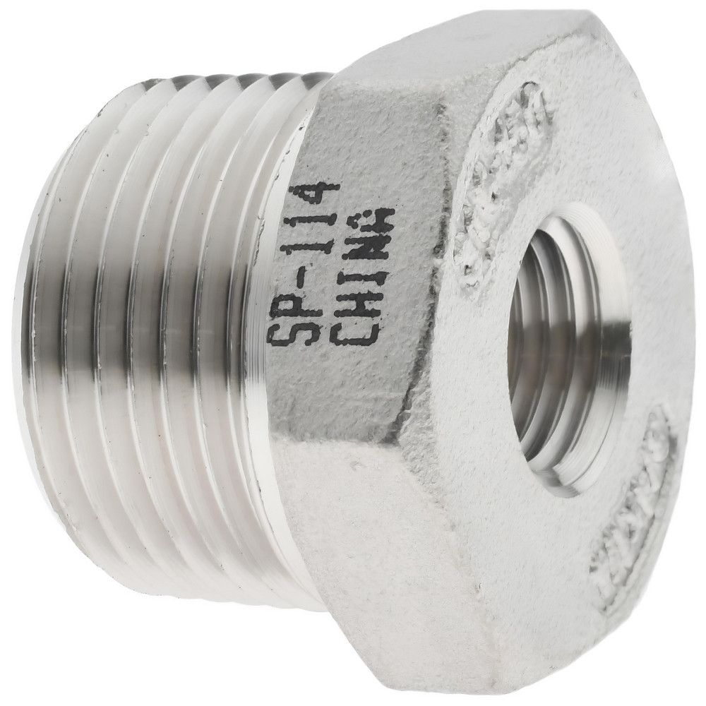 Merit Brass Pipe Bushing: 3/4 x 1/4", 316 Stainless Steel - K614-1204