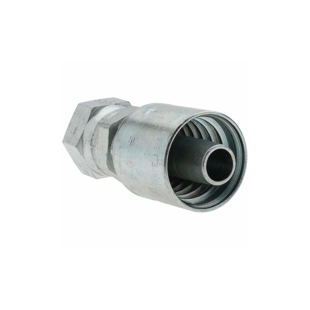 Parker Hydraulic Hose Female Swivel Fitting: 0.5" ID, 8 mm, 1/2" - KP46918