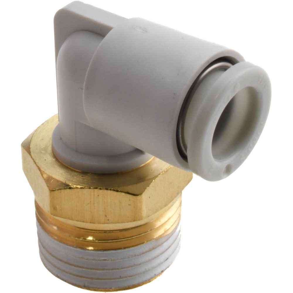 SMC PNEUMATICS Push-to-Connect Push-to-Connect Fitting: Connector, BSPT, 8.00 mm OD - KQ2H08-01AS
