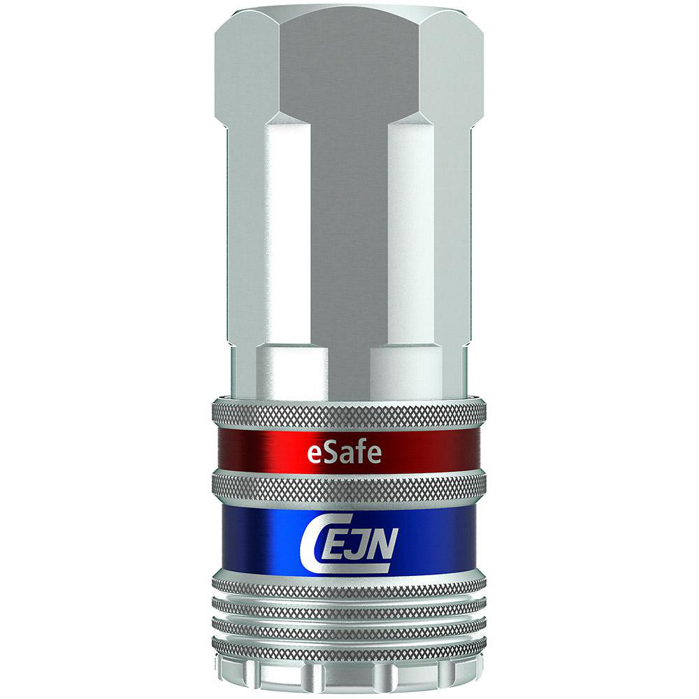 CEJN Pneumatic Hose Coupling: 1/4" Thread, 1/4" Body Dia, Industrial Interchange - 10 310 2402