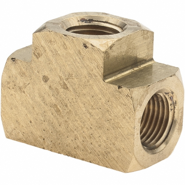 Parker Industrial Pipe Female Tee: 3/8" Female Thread, FNPTF - KP79163