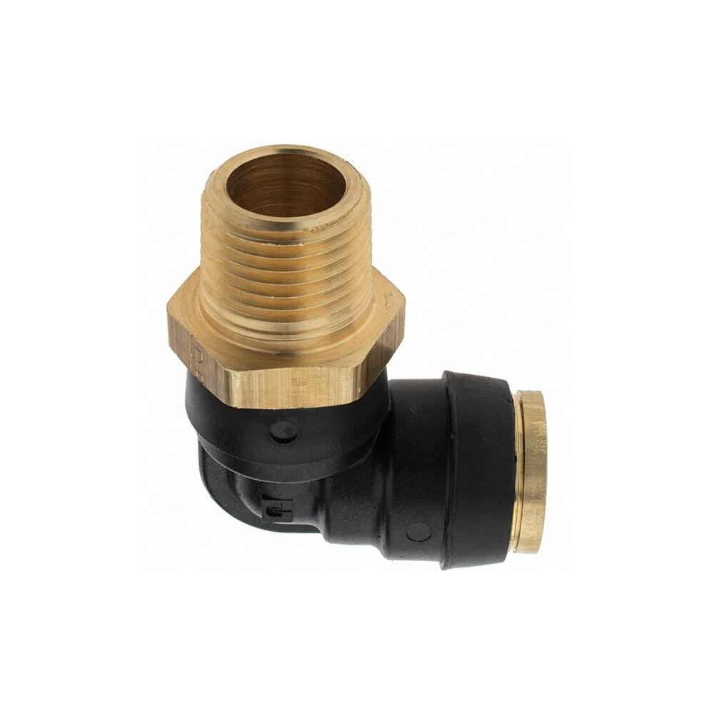 Parker Push-to-Connect Tube x MNPT x Tube x Male Fitting: 90 deg Swivel Elbow, 5/8" OD - PF-00064