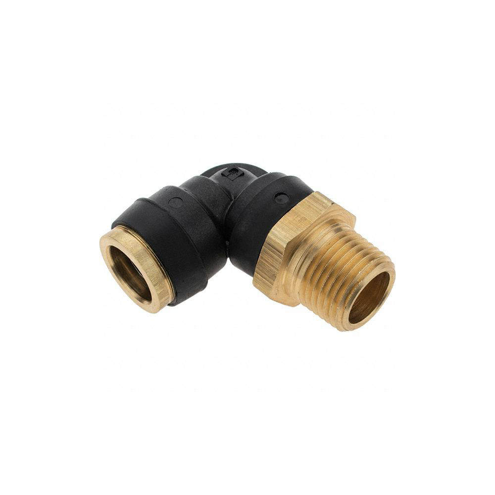 Parker Push-to-Connect Tube x MNPT x Tube x Male Fitting: 90 deg Swivel Elbow, 5/8" OD - PF-00064