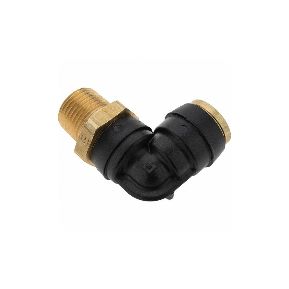 Parker Push-to-Connect Tube x MNPT x Tube x Male Fitting: 90 deg Swivel Elbow, 5/8" OD - PF-00064
