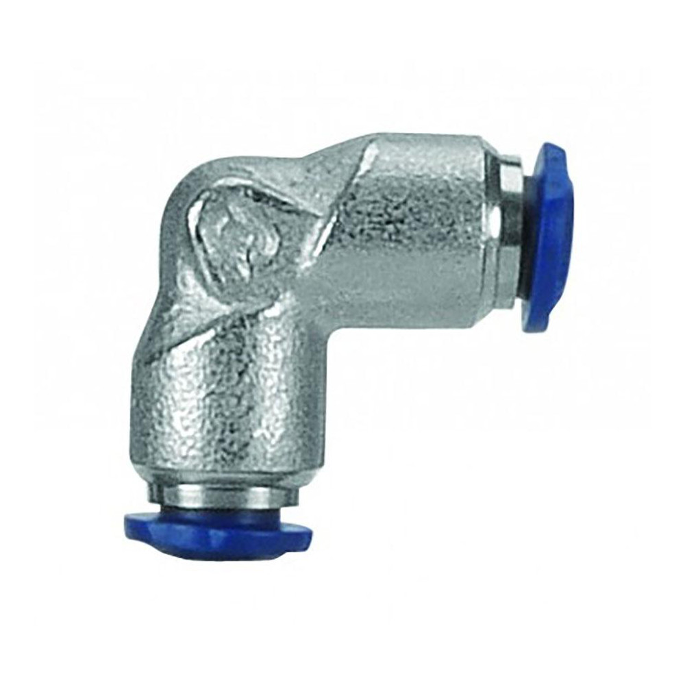 Parker Push-to-Connect Tube x Tube Fitting: Union Elbow, 3/8" OD - 12535