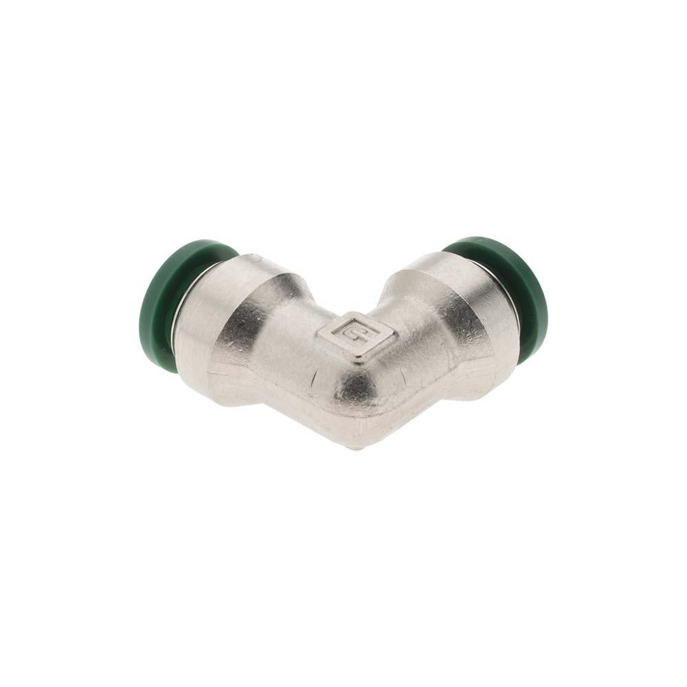 Parker Push-to-Connect Tube x Tube Fitting: Union Elbow, 3/8" OD - 12535
