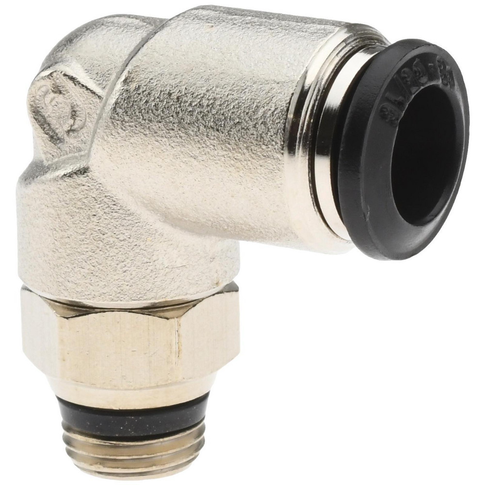 Aignep USA Push-to-Connect Tube x Universal Thread Fitting: Swivel Elbow, Universal, 8.00 mm OD - 50110N-8-1/8
