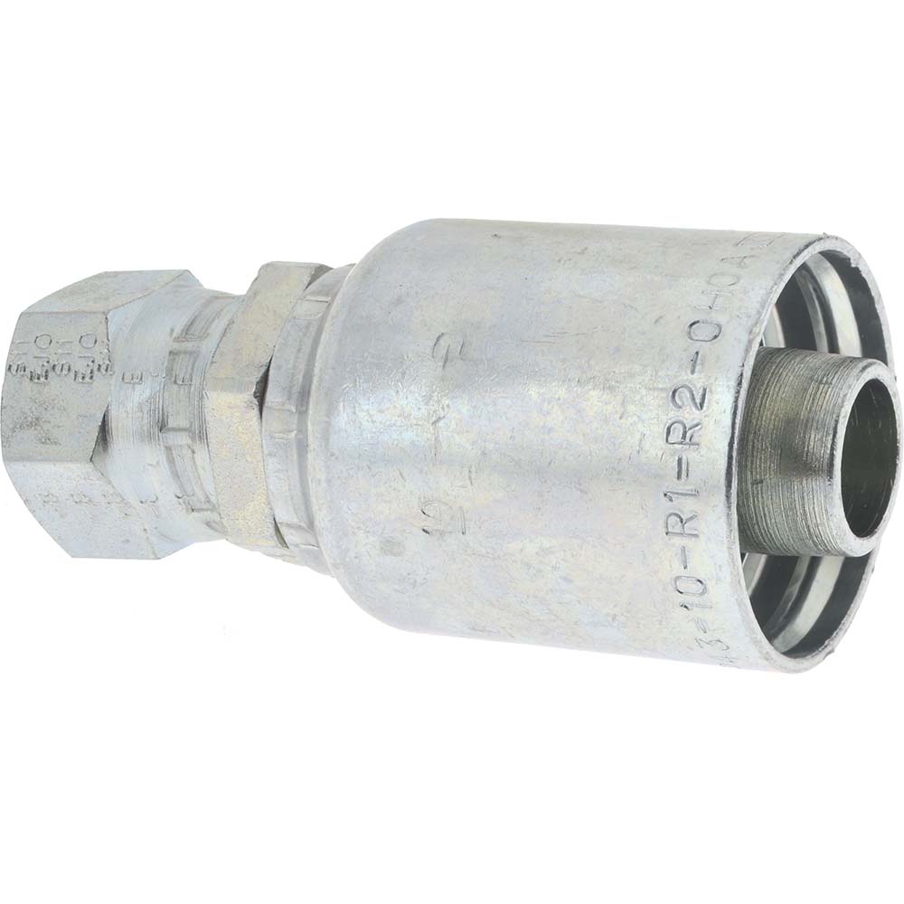 Parker Hydraulic Hose Male Rigid Fitting: 0.625" ID, 10 mm, 1/2" - KP81279