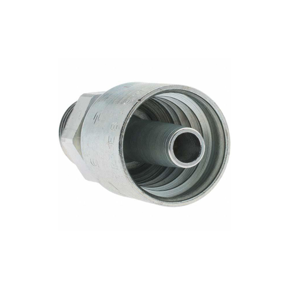 Parker Hydraulic Hose Male Rigid Fitting: 0.375" ID, 6 mm, 1/2" - KP81363