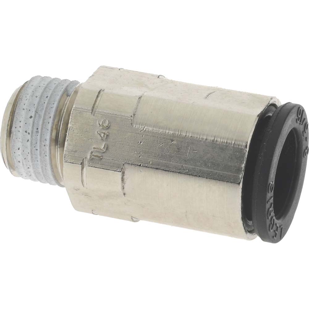Legris Push-to-Connect Tube x MNPT Fitting: Connector, NPT, 3/8" OD - 3175 60 11