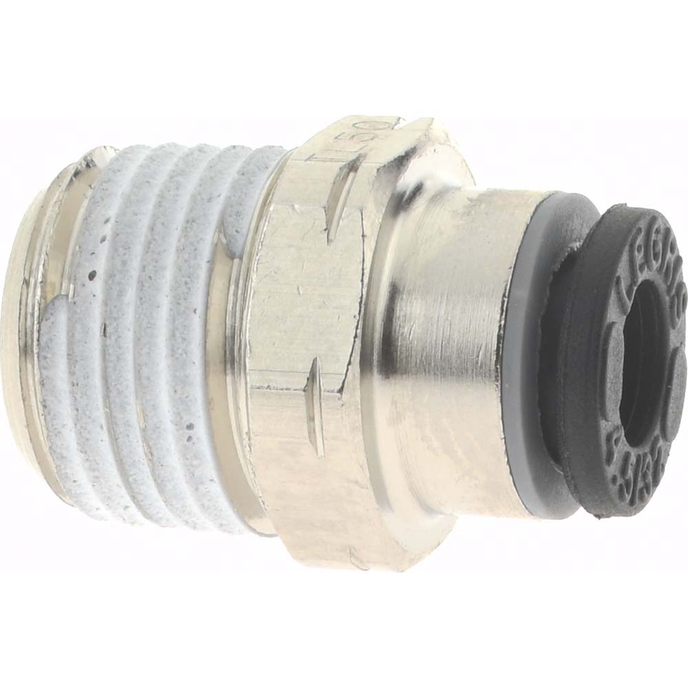 Legris Push-to-Connect Tube x MNPT Fitting: Connector, NPT, 3/8" OD - 3175 60 11