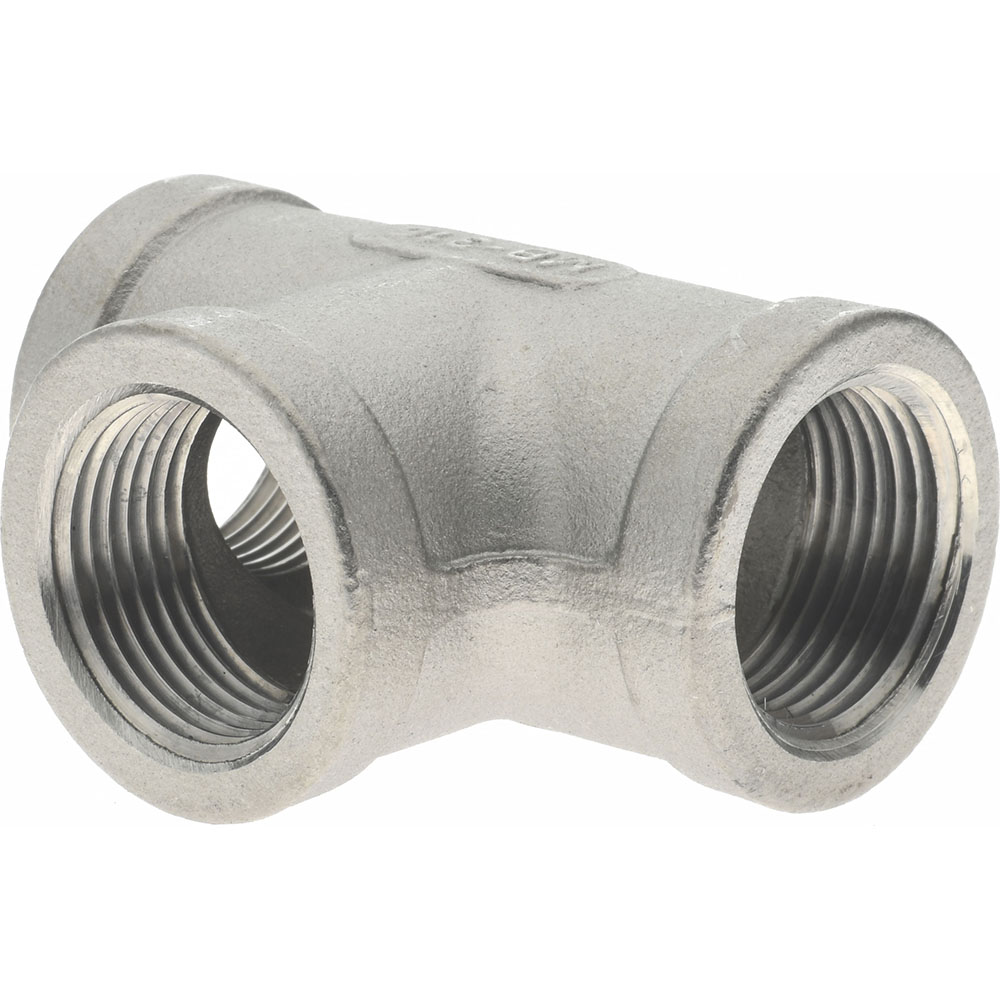 Merit Brass Pipe Tee: 3/4", 316 Stainless Steel - K606-12