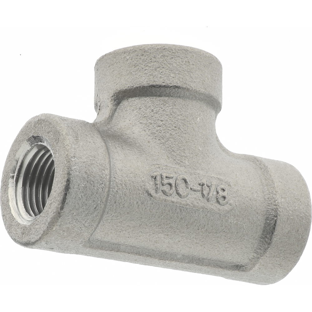Merit Brass Pipe Tee: 3/4", 316 Stainless Steel - K606-12